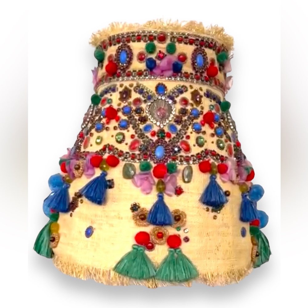 💥 Dolce & Gabbana “Special Piece” - stones embellished straw fabric skirt NEW